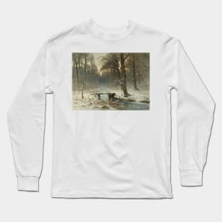 A January Evening in the Woods of The Hague by Louis Apol Long Sleeve T-Shirt